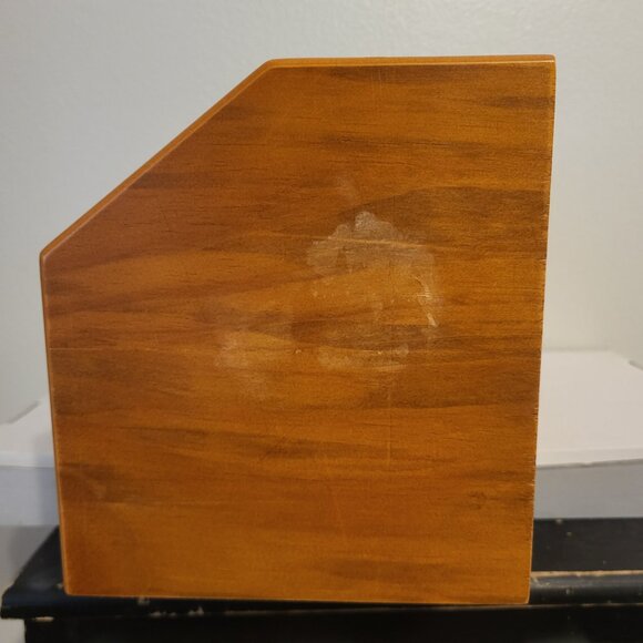 VTG LILLIAN VERNON Wood Desktop Mail CD ORGANIZER 31 SLOTS & DRAWERS 16 x 18" - Picture 5 of 11